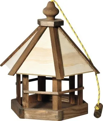 Produktbild von Vogelfutterhaus Kiefer sechseckig ø 32x33 cm braun