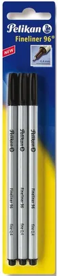 Immagine prodotto di Pelikan 940601 Fineliner 96 - nero, blister da 3 pezzi