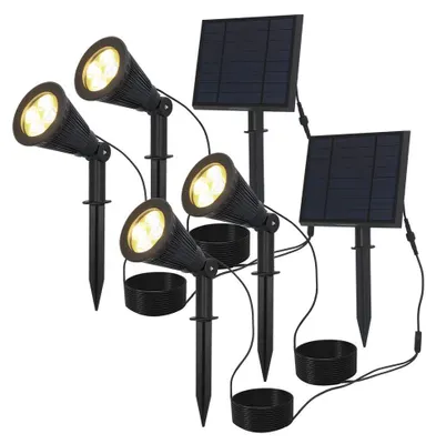 Produktbild von hoftronic LED Erdspießstrahler 3W 200lm 3000K IP65 Schwarz Set 2 Stück