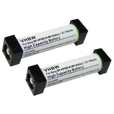 Produktbild von vhbw 2x Akku kompatibel mit Sony MDR-RF850R Wireless Headset Kopfhörer (700 mAh, 1,2 V, NiMH)