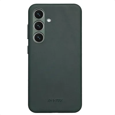 Zdjęcie produktu dla Accezz Vintage Leather Magsafe Backcover dla Samsung Galaxy S25 / S24 - Smokey Green