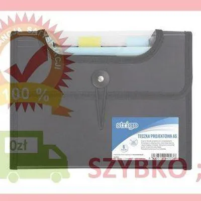 Obrázok produktu pre Spis A5 so 6 priehradkami V-file čierny STRIGO