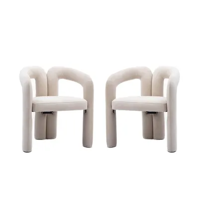 Produktbild von 2-Stück Esszimmerstuhl Eimer Seitenstühle Küchenstühle Freizeitstühle für Esszimmer Wohnzimmer