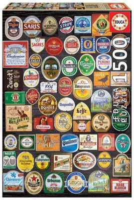 Obrázek produktu pro Puzzle 1500 dílků Koláž s etiketami piva 18463