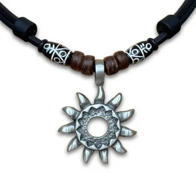 Produktbild von HANA LIMA Lederkette Surferkette Tribalkette Halskette Herren Damen Metallanhäng