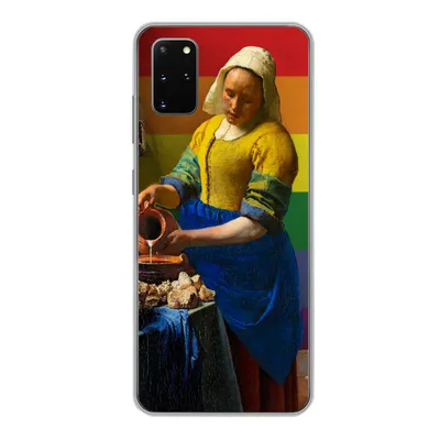 Produktbild von MuchoWow® Handyhülle Schutzhülle Hülle für Samsung Galaxy S20 Plus Milchmädchen - Stolz - Vermeer Silikon Softcase Handy Hülle - Hartschale