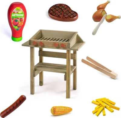 Produktbild von Erzi Kaufladenzubehör-Set Outdoor Grillset