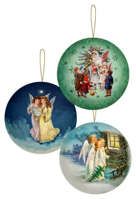 Produktbild von Baumbehang Geschenkkugel »Engelchen« (12) Ø 8cm NEU
