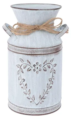 Produktbild von Vintage Herzförmige Metallvase für Blumen