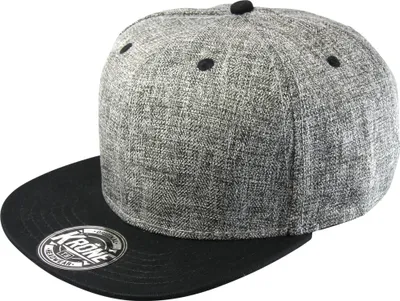 Produktbild von Snapback Cap - Fischgrätmuster - grau-schwarz