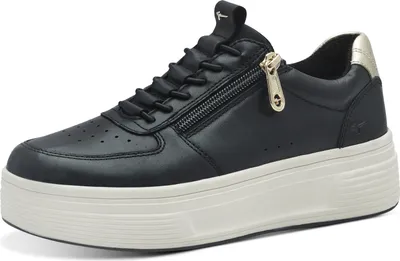 Produktbild von Tamaris Comfort Sneaker - Schwarz / Gold Leder/Synthetik : 39 : Normal Größe: 39 Weite: Normal