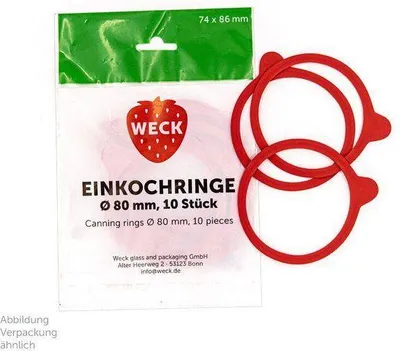 Zdjęcie produktu dla WECK Einkochringe 10er Beutel 121686 4011162174139