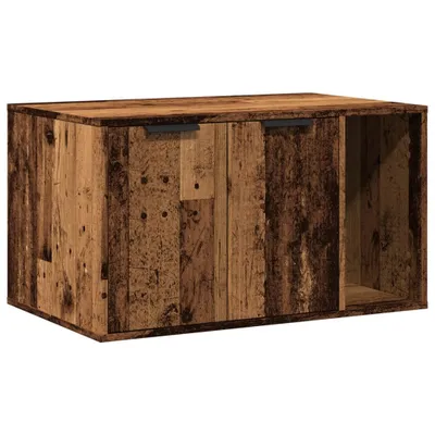Image de vidaXL Bac à litière imitation vieux bois 80x50x45 cm Bois composite