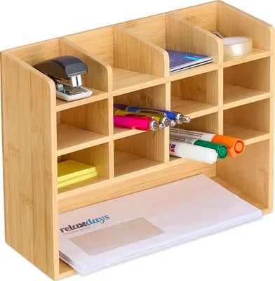 Produktbild von relaxdays Schreibtisch-Organizer Bambus