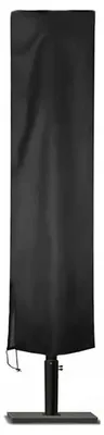 Obrázek produktu pro Voděodolný ochranný obal na slunečník, rozměry 240 x 57 x 57 cm, materiál Oxford 210D, odolný proti UV záření, černý, s teleskopickou tyčí