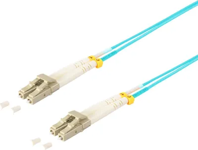 Produktbild von Duplex Patchkabel LC/LC 50/125µ OM3 aqua 1m