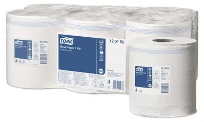 Produktbild von Tork - Pappendehnung M2 Basic Center 1LGS Weiß 120155 | Packung mit 6 Rollen