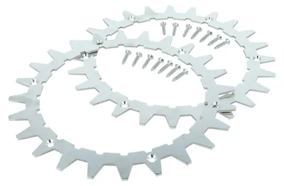 Produktbild von vhbw 2x Spikes kompatibel mit Worx M500 2.0, M700 2.0, M800i, M900, M700, S300, M1000i, M1000, M500 Mähroboter - Edelstahl, 24 Zähne, inkl. Schrauben