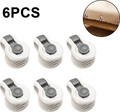 Produktbild von 6 Stück Bettdeckenclips für Bettdecke im Inneren des Betteinlagenhalters, Bettknopfverschlüsse halten die Bettdecke vor dem Verschieben der Bettdecke, Bettwäsche-Zubehör ,Grey