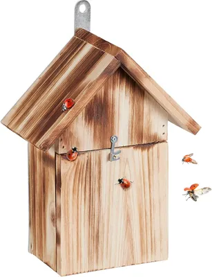 Produktbild von lieveheersbeestjeshotel - tuin - balkon - 4 openingen - hout - insectenhotel