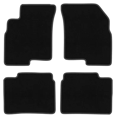Productafbeelding van Velours automatten voor Kia Magentis I 2001-2006 (sedan) – 4-delig, zwart, op maat – Wielganizator BASIC