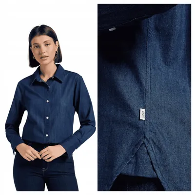 Obrázek produktu pro Lee | Dámská džínová košile Classic, modrá, střih Regular Fit, denim, velikost XS