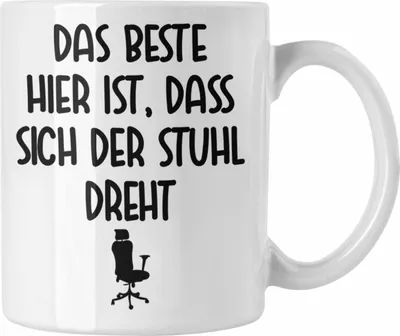 Produktbild von Trendation - Büro Tasse Lustiger Spruch Frau Männer Arbeit Kaffeetasse Kollegen Kollege Kollegin Geschenk (Weiß)