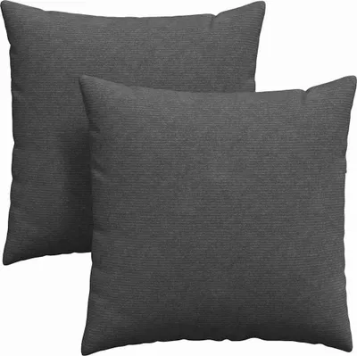 Produktbild von vidaXL Sofakissen 2 stk. Cordstoff Dunkelgrau 60 x 60 cm