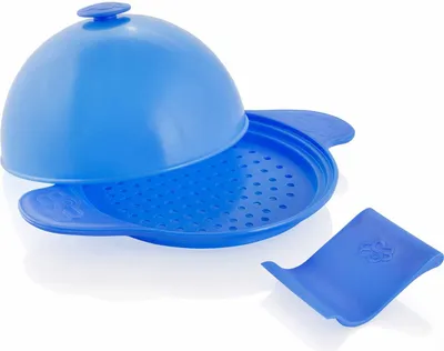 Produktbild von Spätzle-Set Garhaube Spätzlehobel Dampfgaren Mikrowellen Abdeckhaube Käseglocke