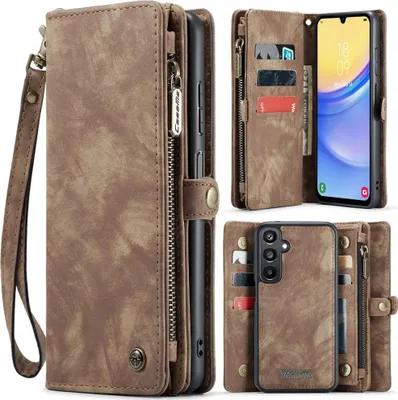 Produktbild von Samsung Galaxy A16 Hülle - CaseMe 008 2-in-1 Klapphülle & Back Cover mit Brieftasche - Braun