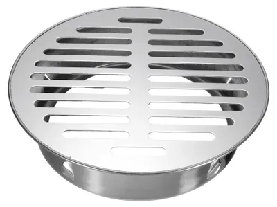 Produktbild von Bodenablaufabdeckung 18 cm x 15 cm, 1 Stück Runde Anti-Verstopfung Ablauffilter aus 304 Edelstahl für Außenbereich, Bad, Küche, Waschraum, Silber