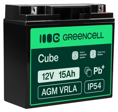 Productafbeelding van Green Cell AGM-accu, 12V, 15Ah (AGM53_1)