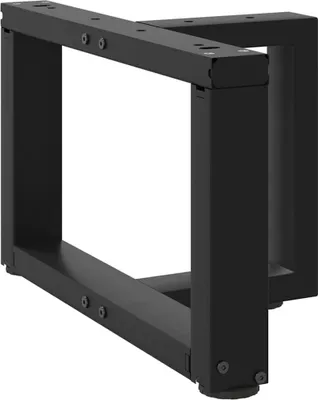 Zdjęcie produktu dla Nogi do stolika kawowego w kształcie litery T 2 szt. Czarne 50x25x(30-31) cm Stal