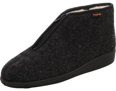 Produktbild von Fischer Markenschuhe Herren - Winterhausschuhe in grau, Gr. 44