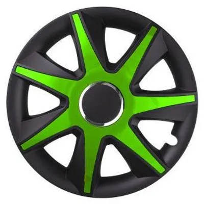 Produktbild von Radkappen für Felgen Run schwarz/grün - 16"