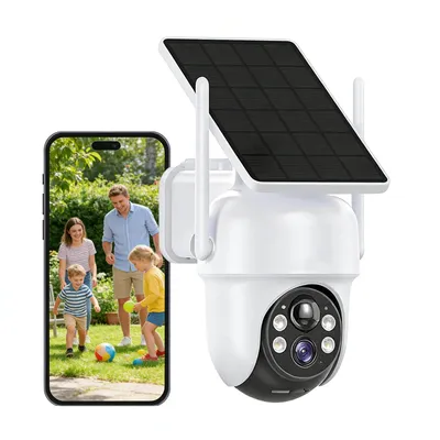 Produktbild von 2K Überwachungskamera Aussen Akku Solar-Outdoor Kamera Überwachung 2.4GHz Aussen Kabellose Installationsfreie Solarpanel 360°-Überwachung Farbnachts