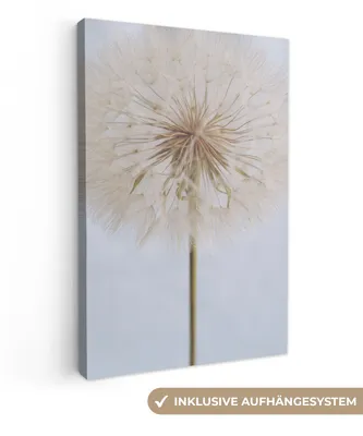 Produktbild von MuchoWow® - Leinwandbilder - Blumen - Löwenzahn - Entwurf, Wandbild, Wanddeko Bilder Wohnzimmer, 80x120 cm