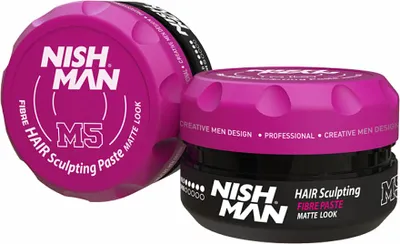 Image de Nishman | Pâte à cheveux M5 - 100 ml - Texture mate - Fixation forte - Pour les coiffures créatives