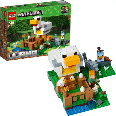 Zdjęcie produktu dla LEGO Minecraft The Chicken Coop, Zestaw do budowania, 7 lat(a), 198 szt., 339 g