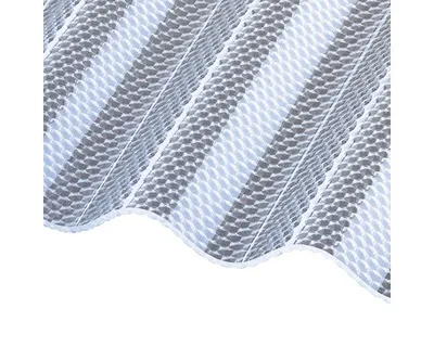 Produktbild von Gutta Polycarbonat Wellplatte Sinus 76/18 Wabenstruktur glasklar hagelsicher 3500 mm x 1045 mm x 2,6 mm