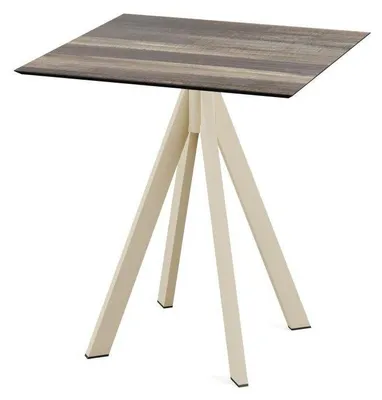 Produktbild von Tisch Infinity Stahl HPL Beige 70 x 70 x 73,2 cm Tropical Wood.