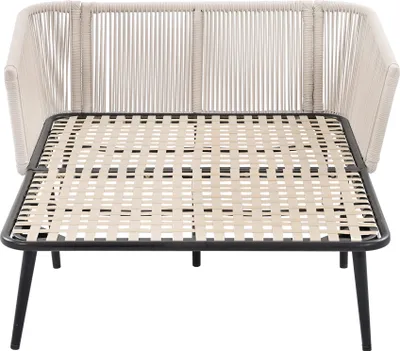 Obrázek produktu pro Okwish zahradní sofa, zahradní relaxační set s ocelovým rámem a polštáři, lehátko pro 2 osoby, balkonová souprava, béžová
