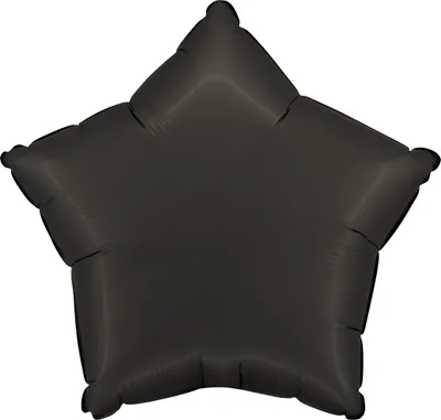 Productafbeelding van Folieballon, ster, zwart, satijnlook, mat, 46 cm, merk: Grabo