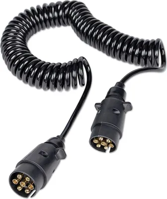 Produktbild von Spiralkabel | 7-adrig | 7x0,5mm² | 12V | Stecker zu Stecker | 5 Meter