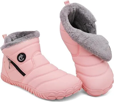 Image de Bottes d'hiver pour femmes Bottes de neige Doublure chaude Rose Hydrofuge 37