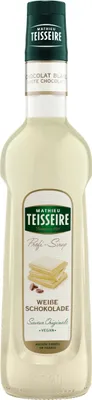 A bottle of white chocolate syrup.