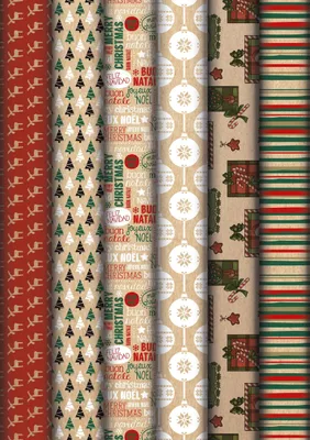 Produktbild von Clairefontaine 60x Geschenkapier Kraft braun 60 Rollen 2x0,7m Sortierung 223799C
