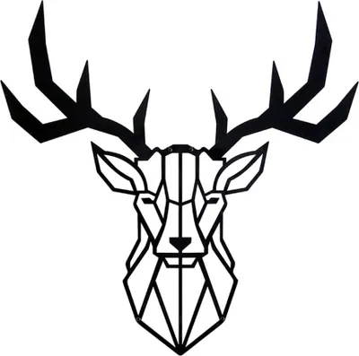 Produktbild von Hansmeier | Hirsch-Wanddeko aus Metall | 30 x 30 cm | Hirschkopf Geweih Schwarz
