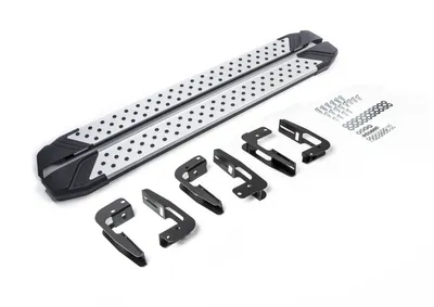Image de Marchepieds Advanced Aluminium Seuil Pour Mitsubishi Pajero 2007-2015, 2 pcs Marchepied avec ABE Certificat, Matériel de Montage