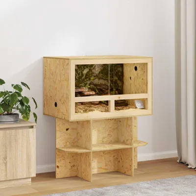 Produktbild von "Schlussverkauf" Terrarienbasis - Viel Platz - Braun 80x50x50 cm OSB C17438
